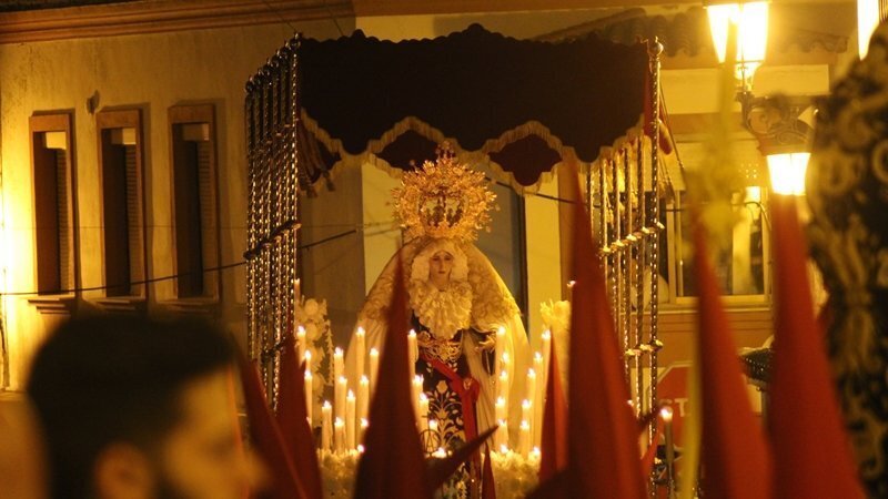 La Virgen de la Alegria en las calles de Algeciras