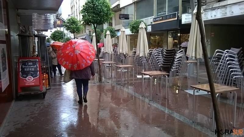 Temporal de lluvia y viento en Algeciras