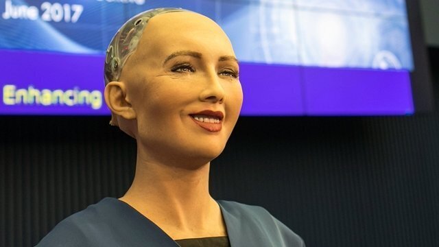 El robot Sophia. Foto Wikimedia - International Telecommunication Union - CC BY 2.0