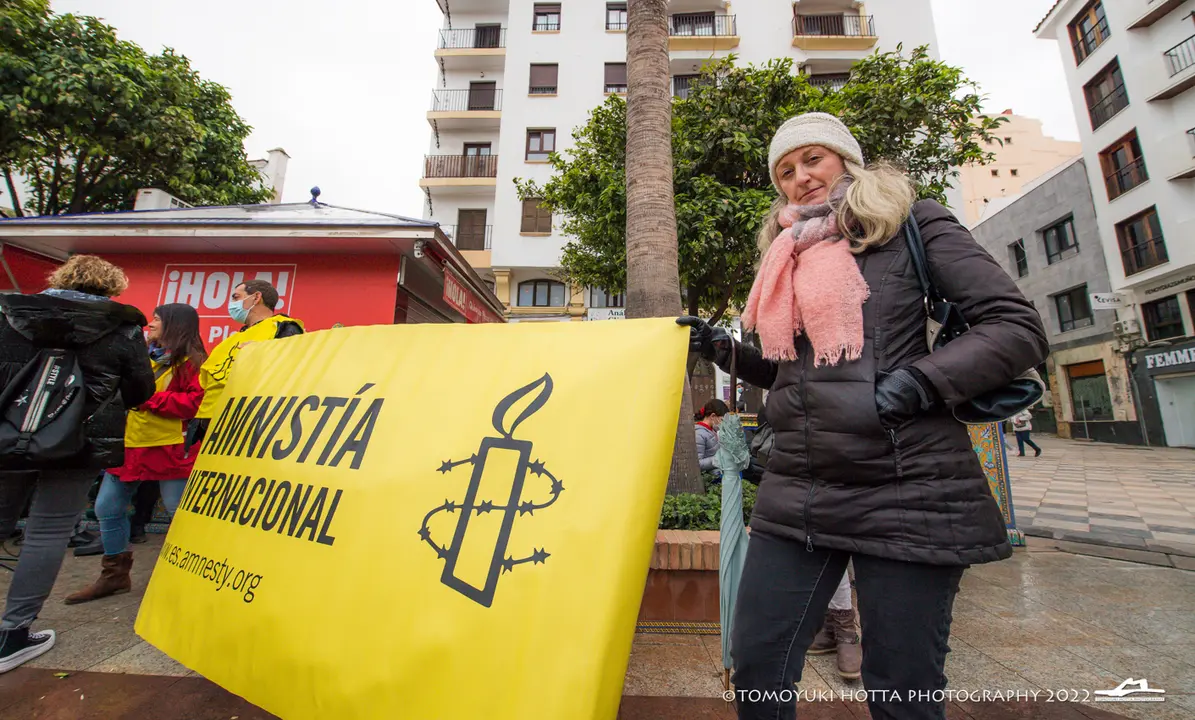 Protesta de Amnist&iacute;a Internacional en Algeciras contra la guerra en Ucrania - Tomoyuki Hotta (3)