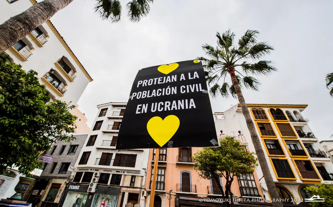 Protesta de Amnist&iacute;a Internacional en Algeciras contra la guerra en Ucrania - Tomoyuki Hotta (7)