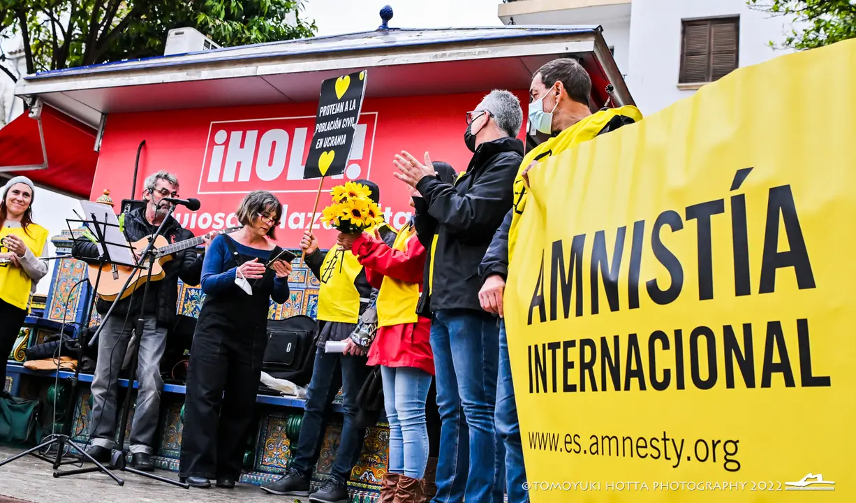 Protesta de Amnist&iacute;a Internacional en Algeciras contra la guerra en Ucrania - Tomoyuki Hotta (15)