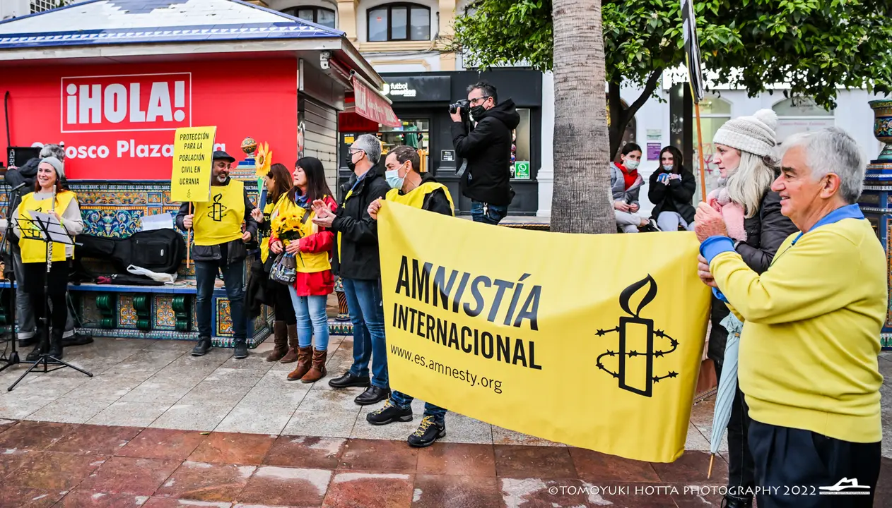 Protesta de Amnist&iacute;a Internacional en Algeciras contra la guerra en Ucrania - Tomoyuki Hotta (30)