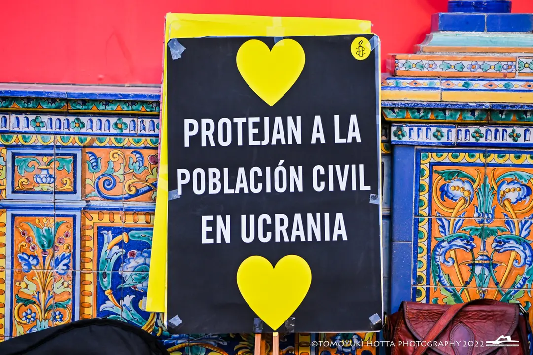 Protesta de Amnist&iacute;a Internacional en Algeciras contra la guerra en Ucrania - Tomoyuki Hotta (34)