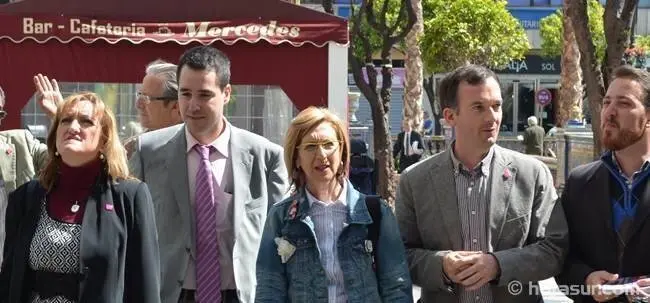 Rosa Diez en Algeciras, junto a Fernandez
