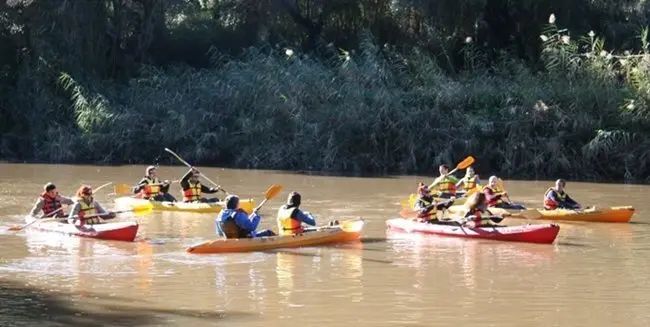Kayak en el r&iacute;o Palmones de Los Barrios