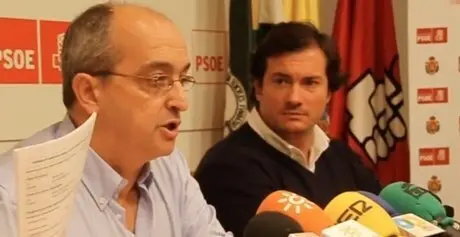 Silva en primer t&eacute;rmino, junto al ex alcalde, Diego S&aacute;nchez Rull