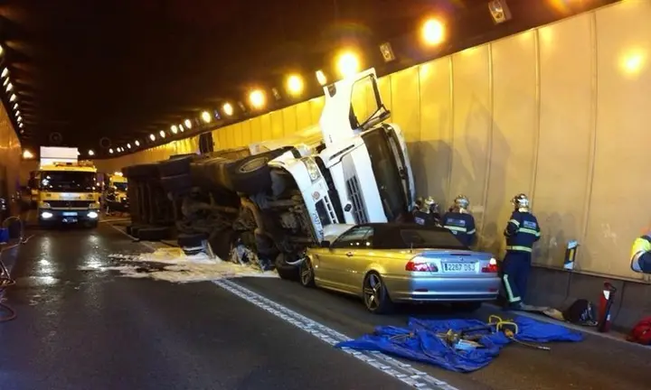 Accidente en el tunel a principios de a&ntilde;o