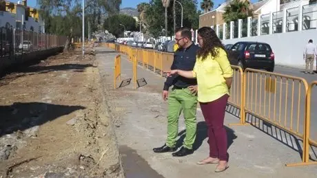 VISITA A LAS ACTUACIONES QUE SE REALIZAN CON MOTIVO DE LA CONSTRUCCION DEL CARRIL-BICI