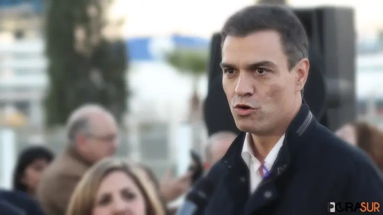 Pedro Sanchez, en un acto en el Puerto de Algeciras