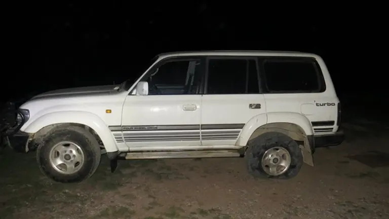 El veh&iacute;culo utilizado por los narcos