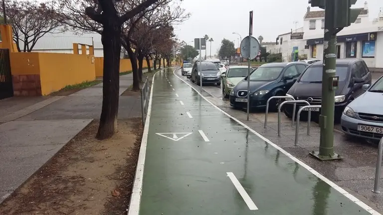 Carril Bici en San Garc&iacute;a Feb2016