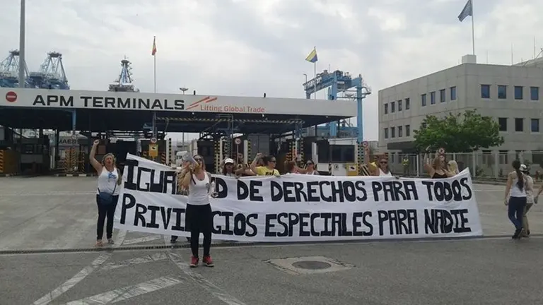 Protesta Mujeres Estibadoras Jun2015