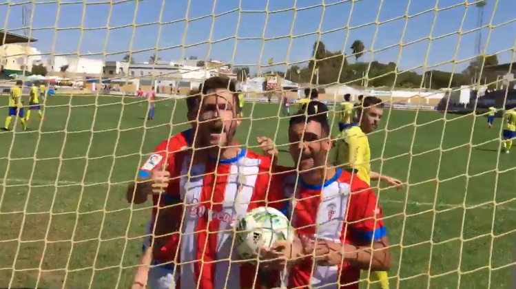 Camps celebra el gol del empate