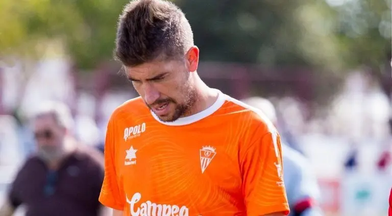 Berlanga, jugador del Algeciras, cabizbajo