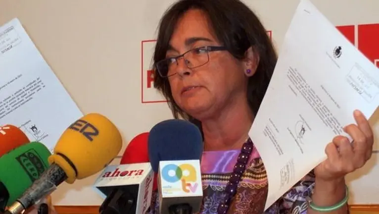 Isabel Beneroso en una rueda de prensa