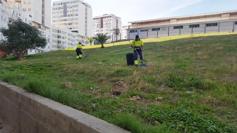 Trabajos de limpieza en El Saladillo