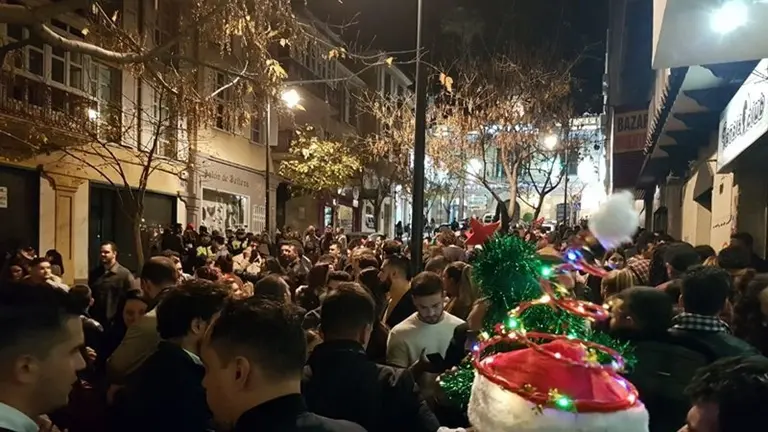 La calle Trafalgar en esta tarde noche del 24D