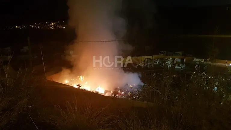 Incendio en el punto limpio de Los Pastores