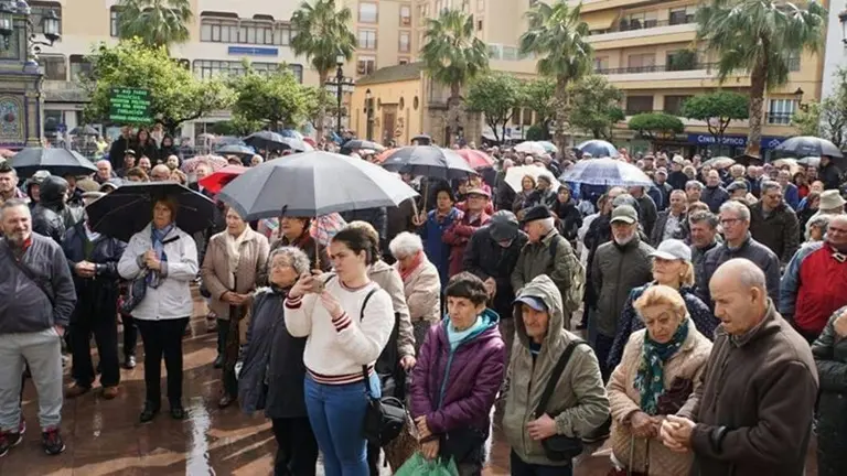 Una imagen de la concentraci&oacute;n de s&aacute;bado en la Plaza Alta. Foto Juan Moya