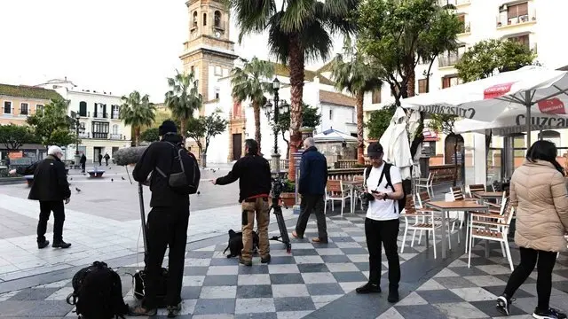 Un momento de la grabaci&oacute;n en el Plaza Alta de Algeciras