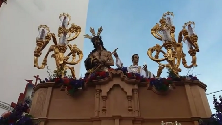 Ecce Homo a su salida de la Parroquia de San Jos&eacute; de Las Colinas