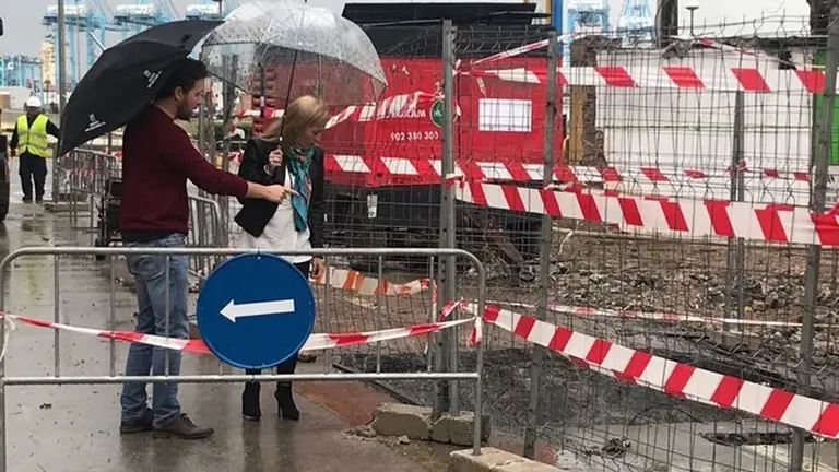 Visita a las obras del colector