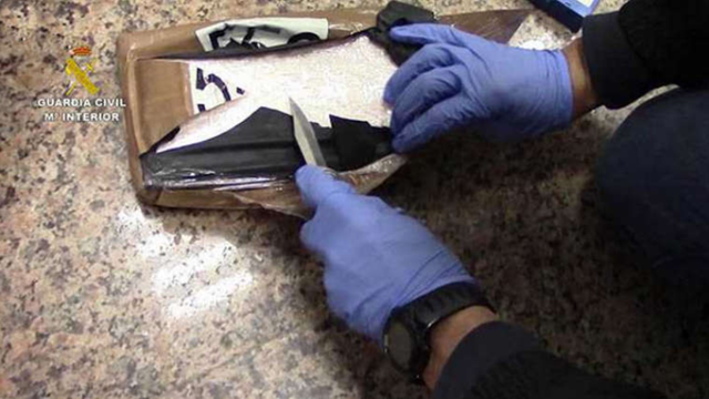 Imagen del test de coca&iacute;na realizado a la carga intervenida