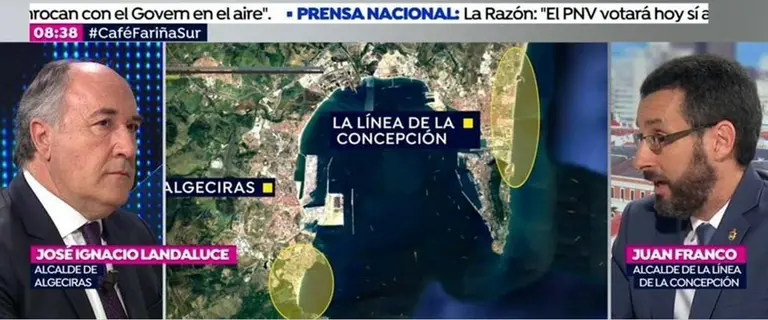 Landaluce y Juan Franco durante su intervenci&oacute;n en el programa Espejo P&uacute;blico
