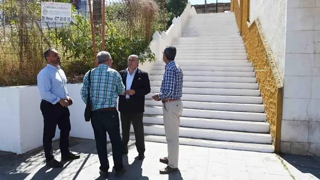 As&iacute; ha quedado la escalera rehabilitada en la Villa Vieja