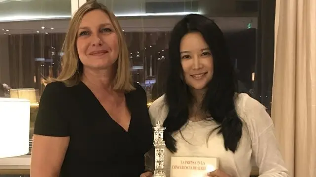 Susana Perez durante uno de los encuentros en China