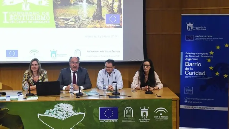 Landaluce durante la clausura del I Congreso de Ecoturismo del Campo de Gibraltar