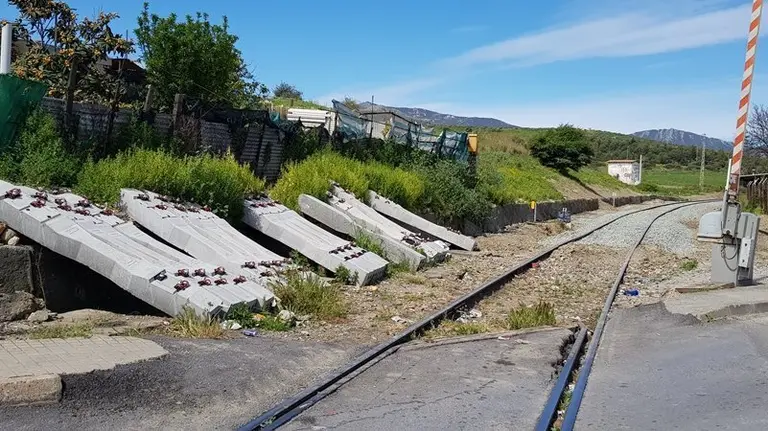 Traviesas en el tramo Algeciras - Almoraima