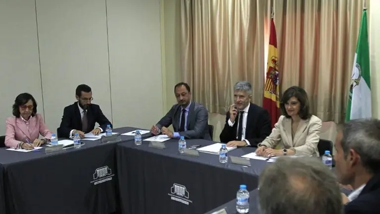 Reuni&oacute;n del operativo y alcaldes de la comarca con el ministro del Interior