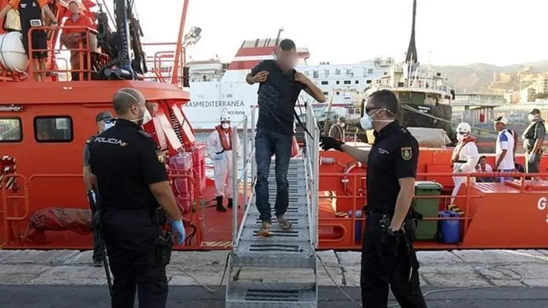 Rescate de inmigrantes. Foto archivo
