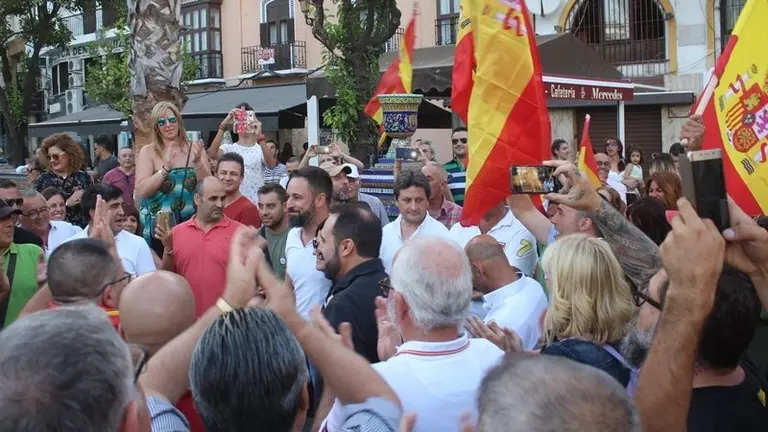 Abascal en la Plaza Alta en una acto celebrado en 2018