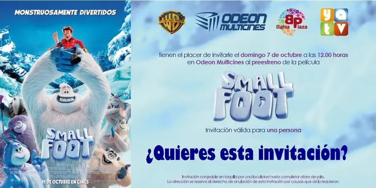 Entrada Estreno Small Foot