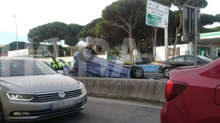 Accidente en la A7 en direcci&oacute;n Algeciras1