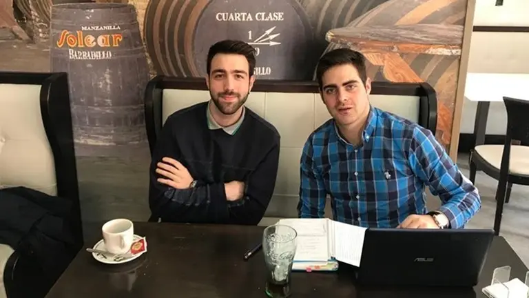 Alberto P&eacute;rez y Jesus Tomillero durante su encuentro