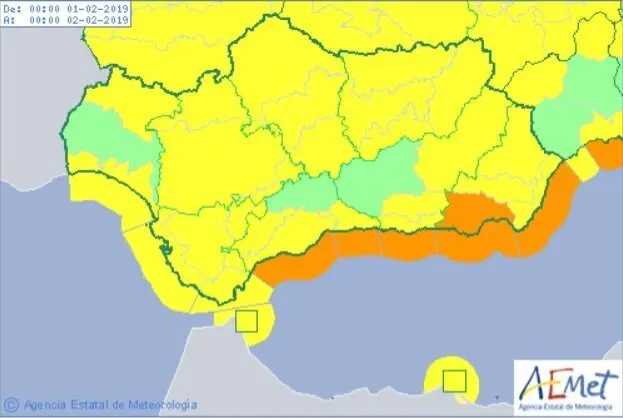 Mapa AEMET avisos