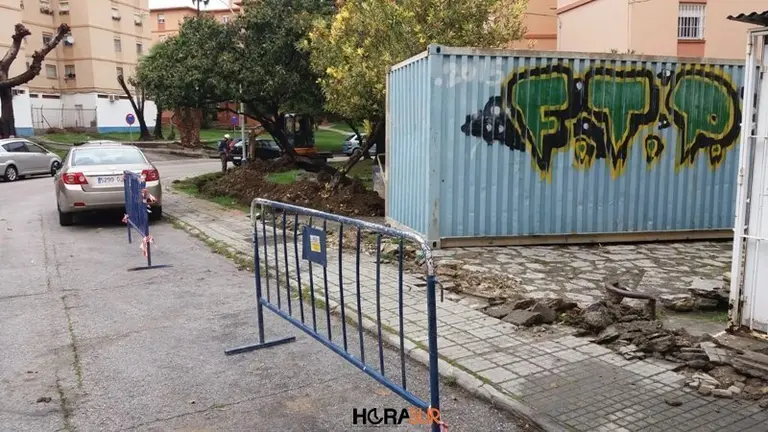 Trabajos en la calle Guadalmina