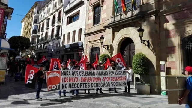 Manifestaci&oacute;n del 1 de Mayo organizadapor CGT en Algeciras