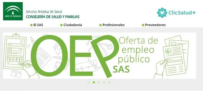 Captura de la nueva web del SAS