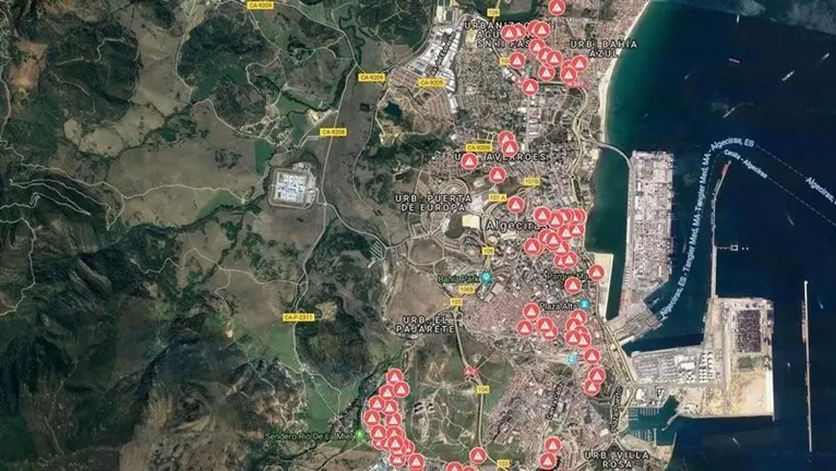 Una muestra del mapa presentado por el PSOE