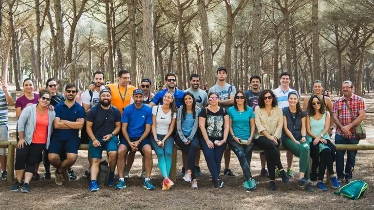 Responsables de la actividad llevada a cabo en el Pinar del Rey