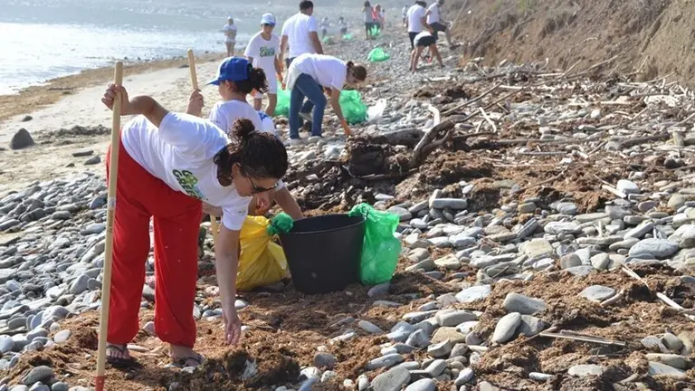 Limpieza de la playa en el Go Green