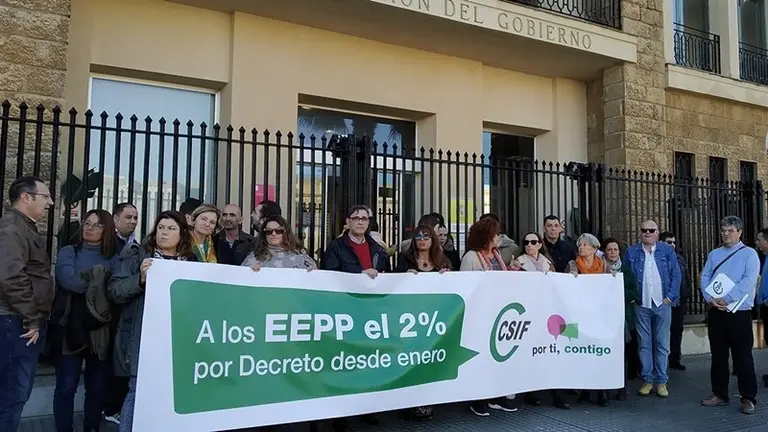 Protesta de CSIF por la subida salarial a los funcionarios