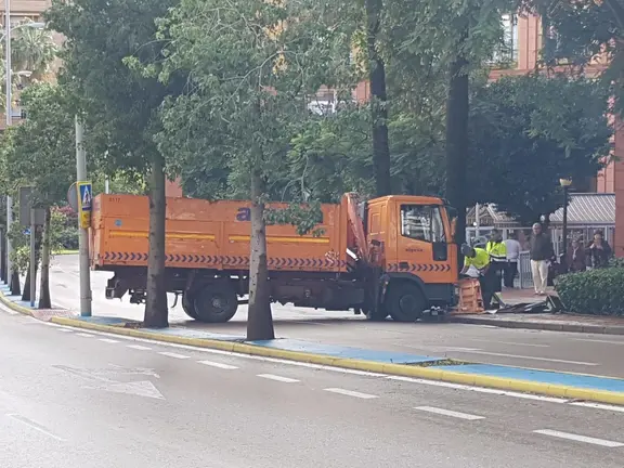 Camion de Algesa accidentado