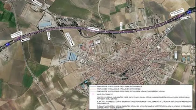 Zona donde quedara afectada la AP-4