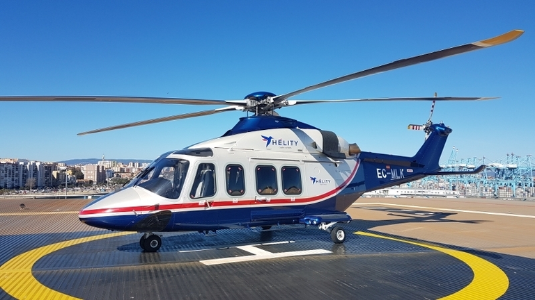 Uno de los helicopteros de la empresa H&eacute;lity